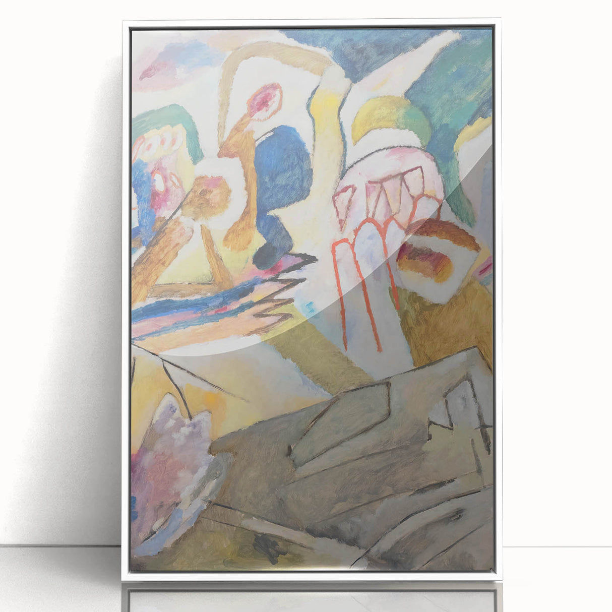 Modern Wall Art - Abstract Expressionist Composition with Bold Colors