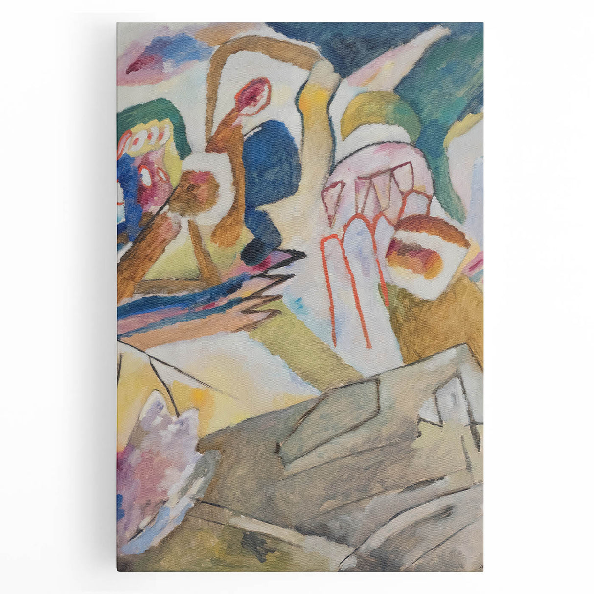 Modern Wall Art - Abstract Expressionist Composition with Bold Colors