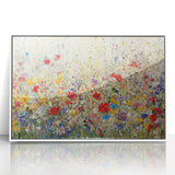 Vibrant Wildflower Field - Modern Living Room Wall Art