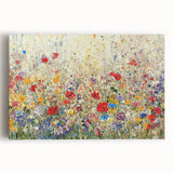 Vibrant Wildflower Field - Modern Living Room Wall Art