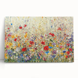 Vibrant Wildflower Field - Modern Living Room Wall Art
