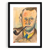 Modern Wall Art - Expressive Self-Portrait in Bold Brushstrokes