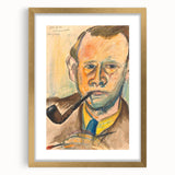 Modern Wall Art - Expressive Self-Portrait in Bold Brushstrokes