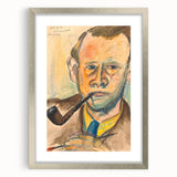 Modern Wall Art - Expressive Self-Portrait in Bold Brushstrokes