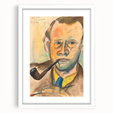 Modern Wall Art - Expressive Self-Portrait in Bold Brushstrokes