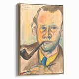 Modern Wall Art - Expressive Self-Portrait in Bold Brushstrokes