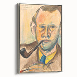 Modern Wall Art - Expressive Self-Portrait in Bold Brushstrokes