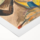 Modern Wall Art - Expressive Self-Portrait in Bold Brushstrokes