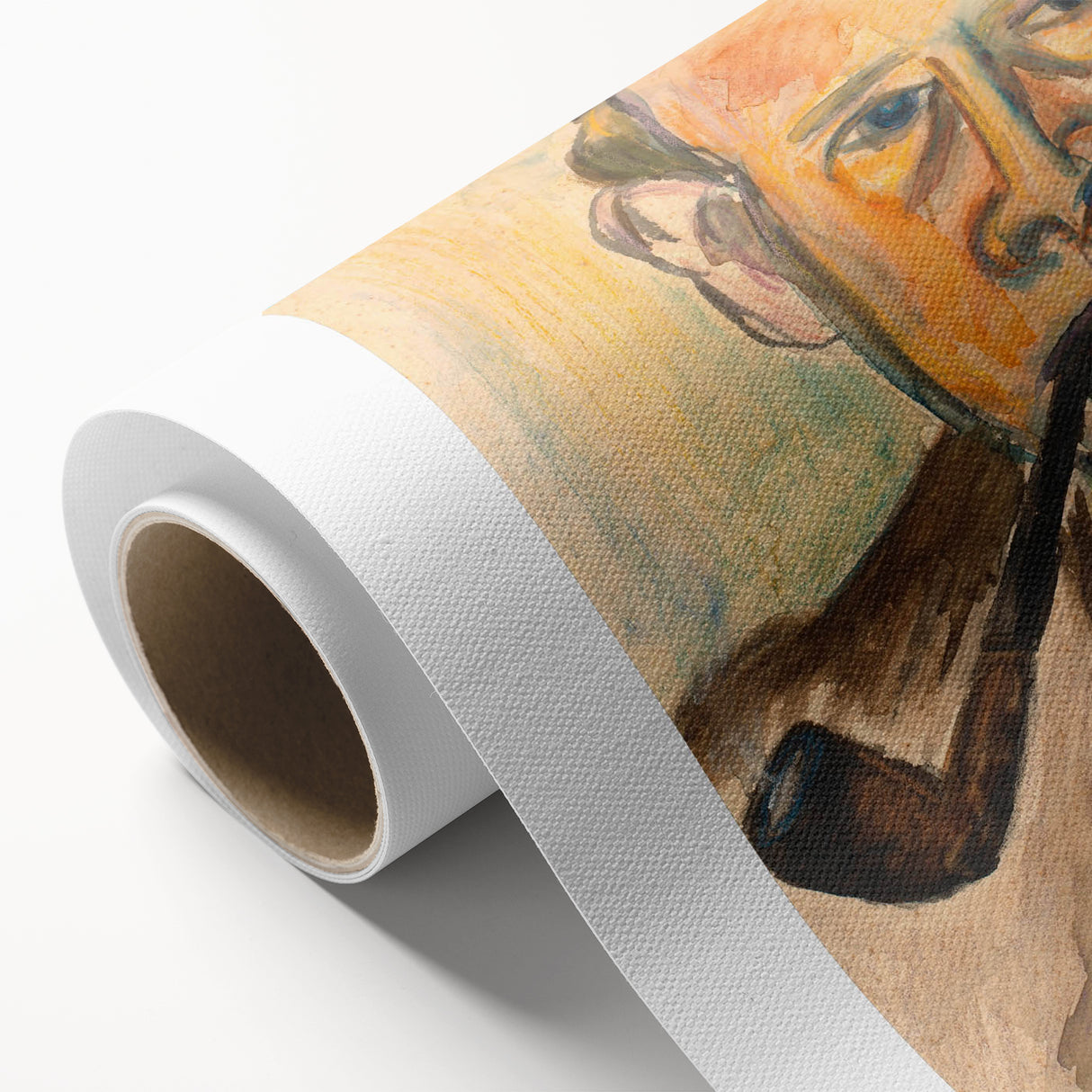 Modern Wall Art - Expressive Self-Portrait in Bold Brushstrokes