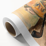 Modern Wall Art - Expressive Self-Portrait in Bold Brushstrokes