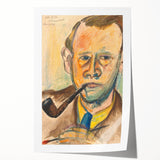 Modern Wall Art - Expressive Self-Portrait in Bold Brushstrokes