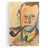 Modern Wall Art - Expressive Self-Portrait in Bold Brushstrokes