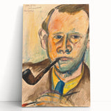 Modern Wall Art - Expressive Self-Portrait in Bold Brushstrokes