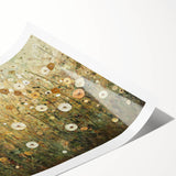 Golden Wildflower Meadow - Modern Living Room Wall Art