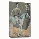 Modern Wall Art - Abstract Circus Rider in Pastel Hues and Bold Strokes