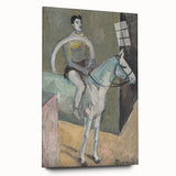 Modern Wall Art - Abstract Circus Rider in Pastel Hues and Bold Strokes