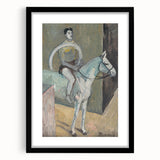 Modern Wall Art - Abstract Circus Rider in Pastel Hues and Bold Strokes
