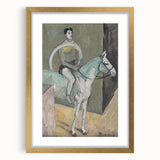 Modern Wall Art - Abstract Circus Rider in Pastel Hues and Bold Strokes