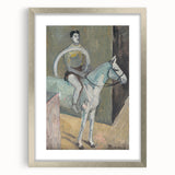 Modern Wall Art - Abstract Circus Rider in Pastel Hues and Bold Strokes