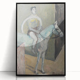 Modern Wall Art - Abstract Circus Rider in Pastel Hues and Bold Strokes