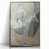Modern Wall Art - Abstract Circus Rider in Pastel Hues and Bold Strokes