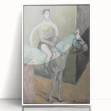 Modern Wall Art - Abstract Circus Rider in Pastel Hues and Bold Strokes