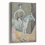 Modern Wall Art - Abstract Circus Rider in Pastel Hues and Bold Strokes