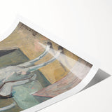 Modern Wall Art - Abstract Circus Rider in Pastel Hues and Bold Strokes