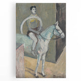 Modern Wall Art - Abstract Circus Rider in Pastel Hues and Bold Strokes
