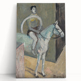 Modern Wall Art - Abstract Circus Rider in Pastel Hues and Bold Strokes