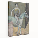 Modern Wall Art - Abstract Circus Rider in Pastel Hues and Bold Strokes