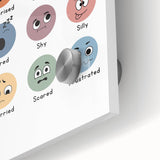 Feelings Typography Art Print – Emotions Chart for Kids and Home Decor