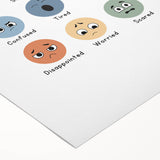 Feelings Typography Art Print – Emotions Chart for Kids and Home Decor