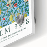 Biblical Typography Wall Art - Psalm 34:8 Floral Canvas Print