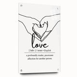 Minimalist Typography Wall Art - "Love" Definition Canvas Print