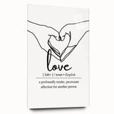 Minimalist Typography Wall Art - "Love" Definition Canvas Print