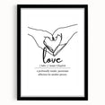 Minimalist Typography Wall Art - "Love" Definition Canvas Print