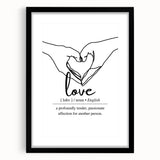 Minimalist Typography Wall Art - "Love" Definition Canvas Print