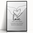 Minimalist Typography Wall Art - "Love" Definition Canvas Print
