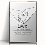 Minimalist Typography Wall Art - "Love" Definition Canvas Print