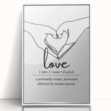 Minimalist Typography Wall Art - "Love" Definition Canvas Print