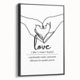Minimalist Typography Wall Art - "Love" Definition Canvas Print