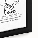 Minimalist Typography Wall Art - "Love" Definition Canvas Print