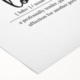 Minimalist Typography Wall Art - "Love" Definition Canvas Print