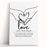 Minimalist Typography Wall Art - "Love" Definition Canvas Print