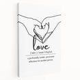 Minimalist Typography Wall Art - "Love" Definition Canvas Print