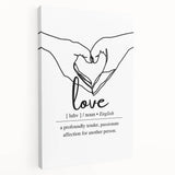 Minimalist Typography Wall Art - "Love" Definition Canvas Print
