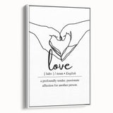 Minimalist Typography Wall Art - "Love" Definition Canvas Print