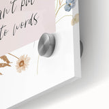 Floral Typography Art Print – Inspirational Quote on Canvas