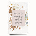 Floral Typography Art Print – Inspirational Quote on Canvas